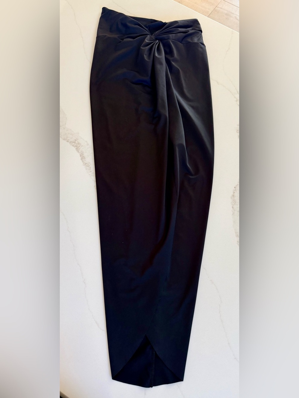 SKIMS Swim Sarong Black Twist Front Cover Up Maxi Skirt Size S Resort Beach VACA